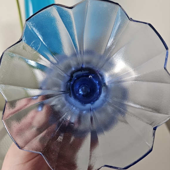 Fenton Valencia Opalescent Blue Candle Holder - Picture 7 of 7